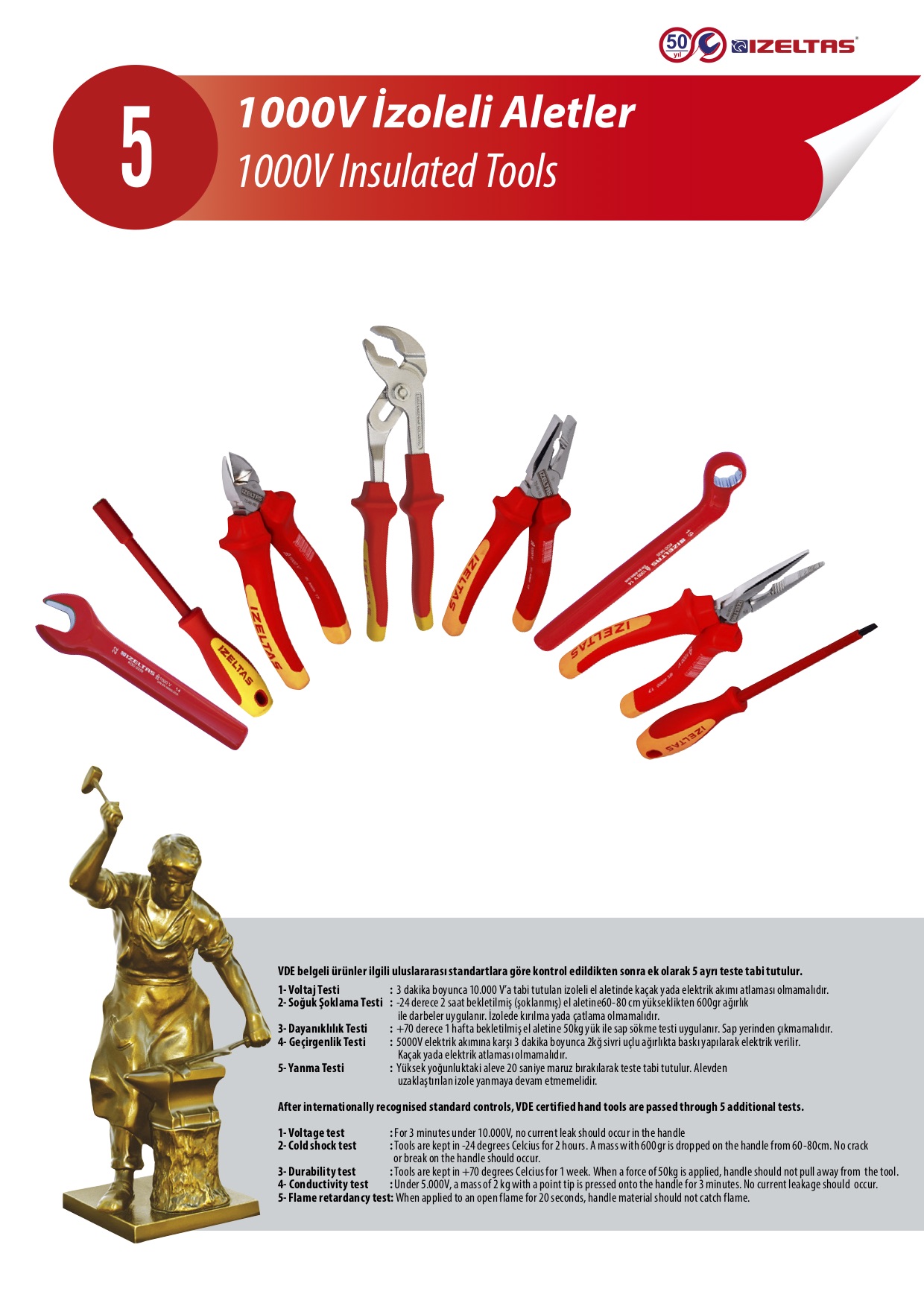 İZELTAŞ 1000V İZOLELİ ALETLER